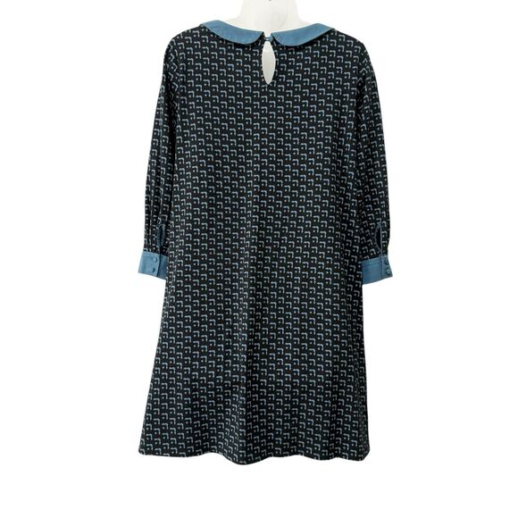Orla Kiely Black and Blue Patterned Dress - Picture 2 of 10